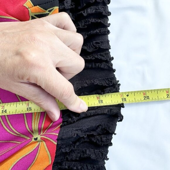 Joseph Ribkoff Dress Colourful Floral Fully Lined Ruffled sz 10 - Picture 11 of 16